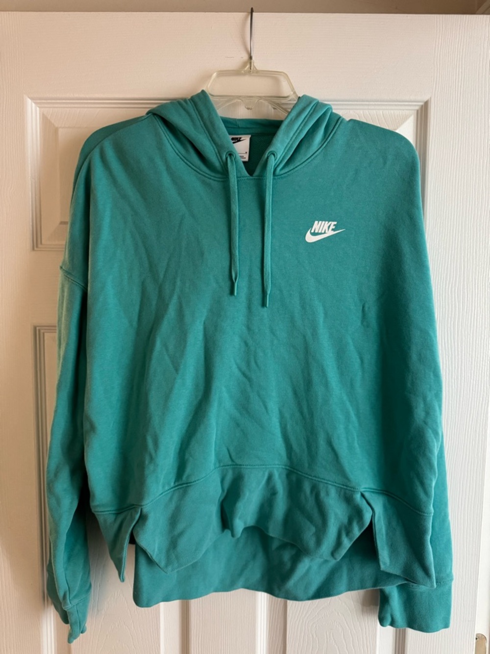 Nike Teal Drawstring Hoodie with Black Swoosh Tag